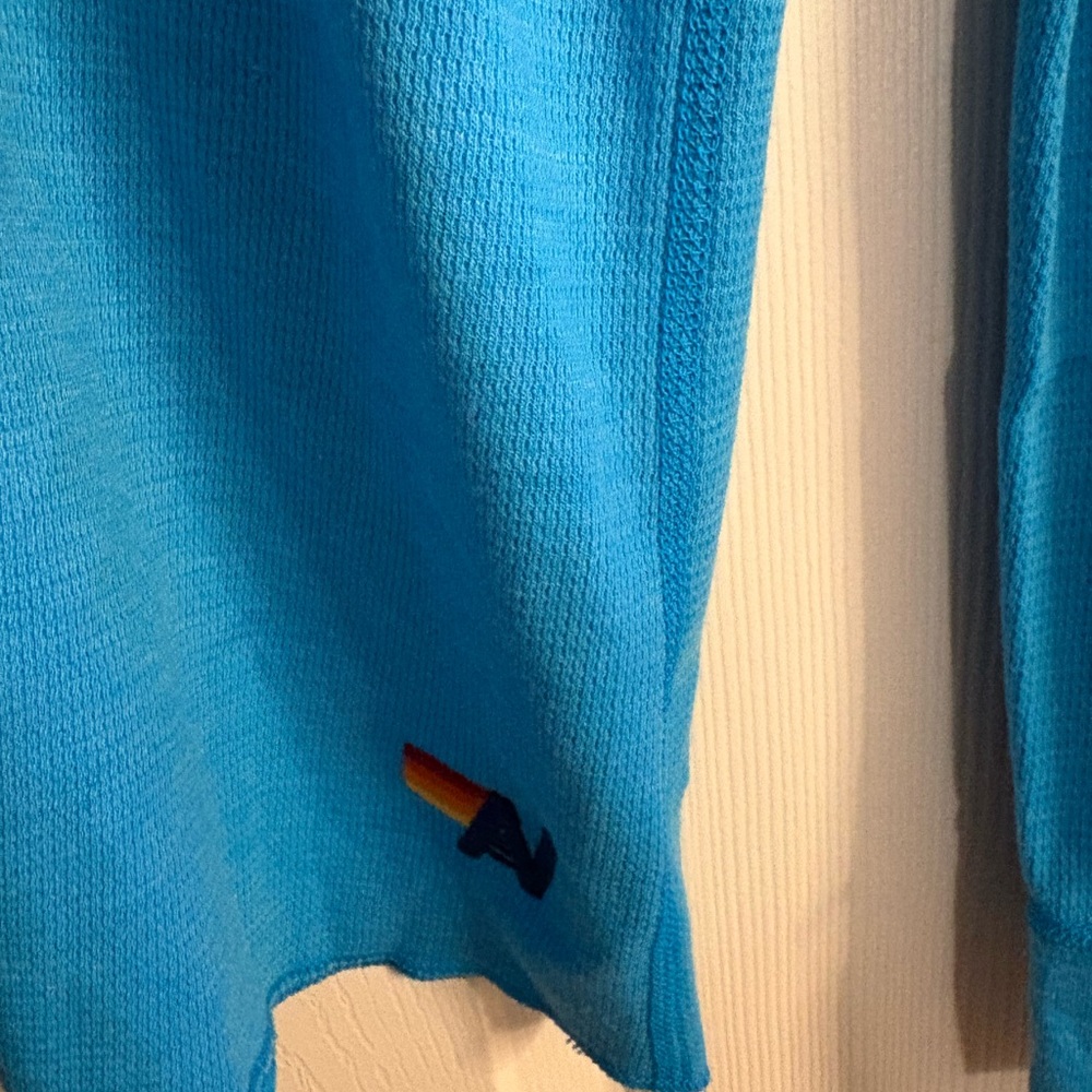 Aviator Nation thermal Blue Long Sleeve Shirt with Lightning Bolt - Picture 2 of 5